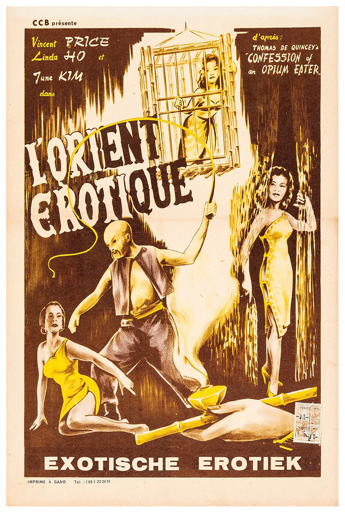 Confessions of an Opium Eater 1962 - Belgium - v1 - Classic Movie Poster