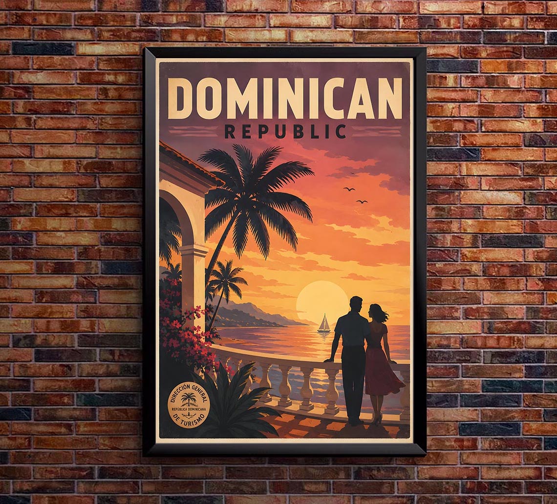 Dominican Republic - Republic - Vintage Tourism Travel Poster
