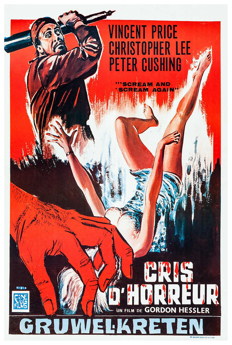 Scream and Scream Again 1970 - Belgium - v1 - Classic Movie Poster