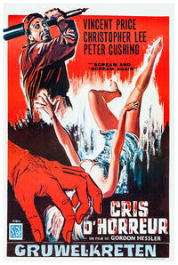 Scream and Scream Again 1970 - Belgium - v1 - Classic Movie Poster