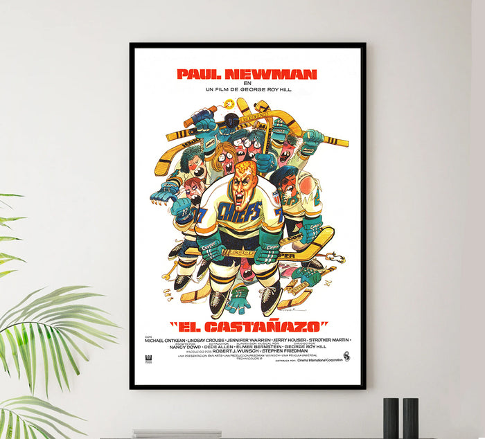 Slap Shot 1977 - Paul Newman - Spain - Classic Movie Poster