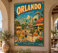 Orlando - Florida - Vintage Tourism Travel Poster