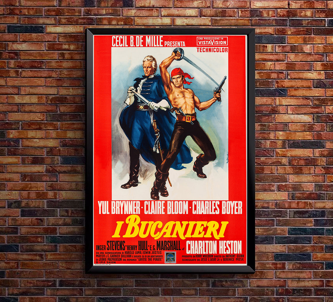The Buccaneer 1958 - Italy - v2 - Classsic Movie Poster