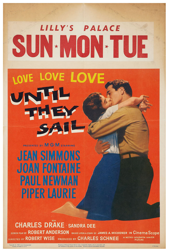 Until They Sail 1957 - Paul Newman - US (3) - Classic Movie Poster