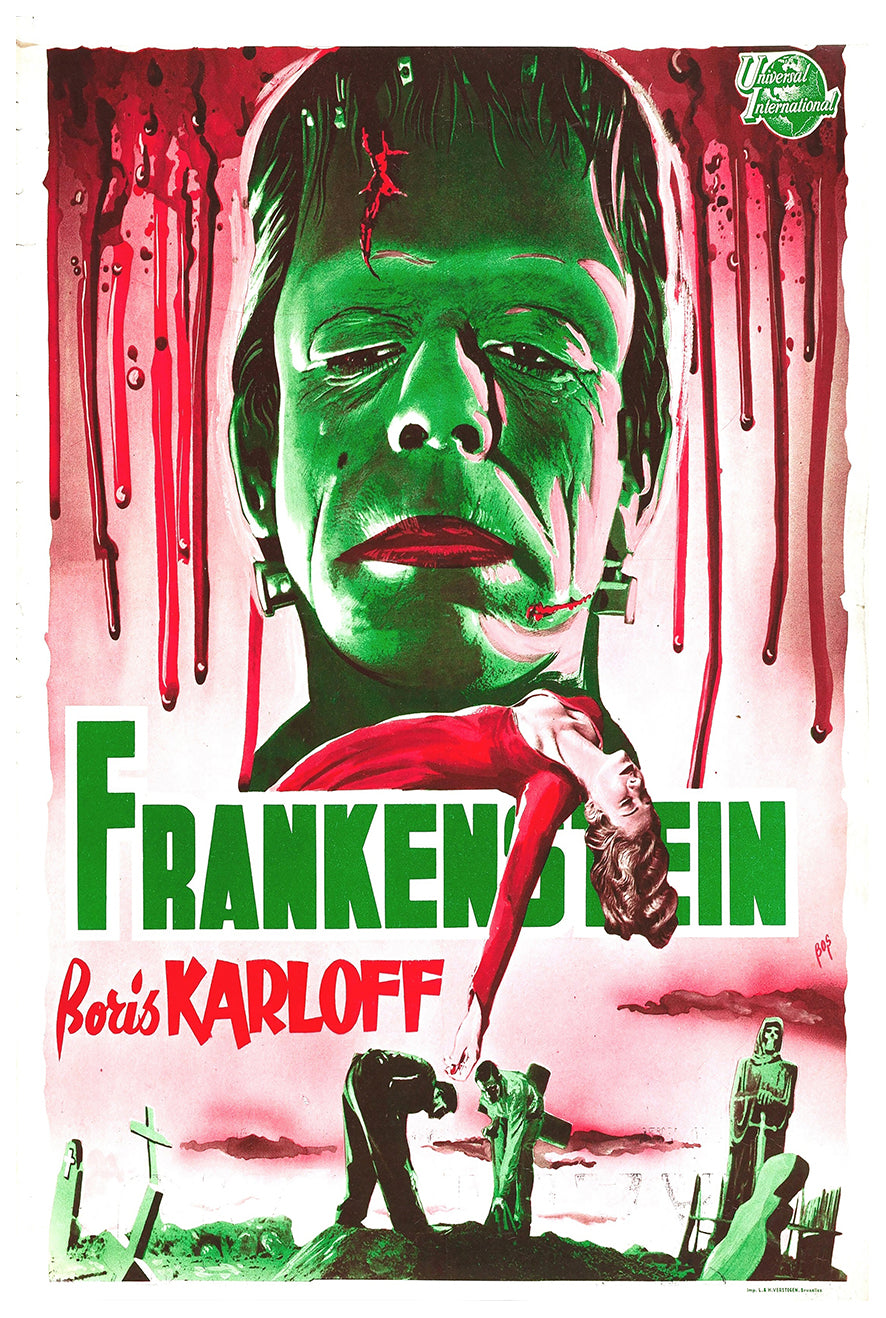 Frankenstein 1931 - Belgium - v1 - Classic Movie Poster