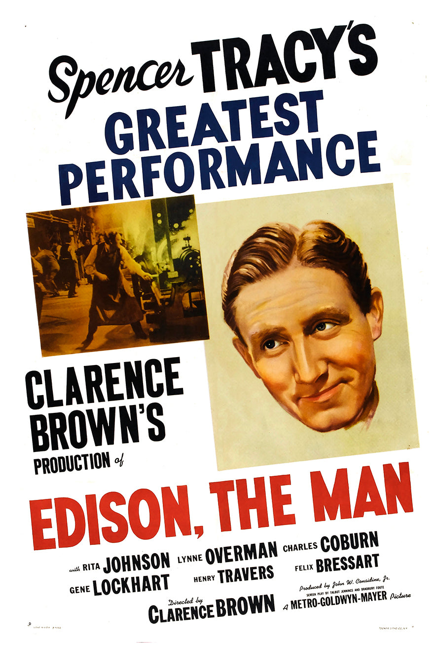 Edison, the Man 1940 - US - v3 - Classic Movie Poster