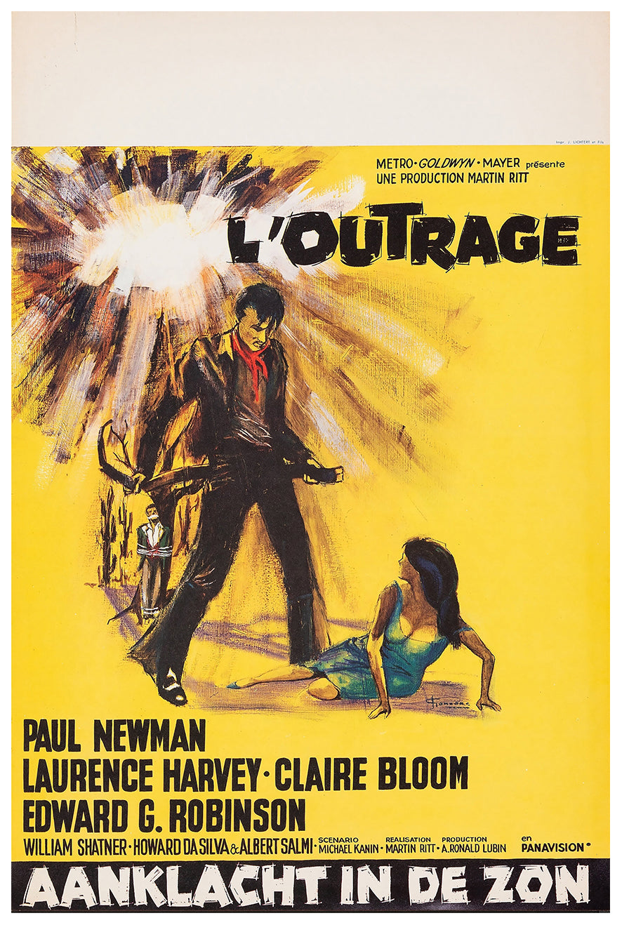 The Outrage 1964 - Paul Newman - Belgium - Classic Movie Poster