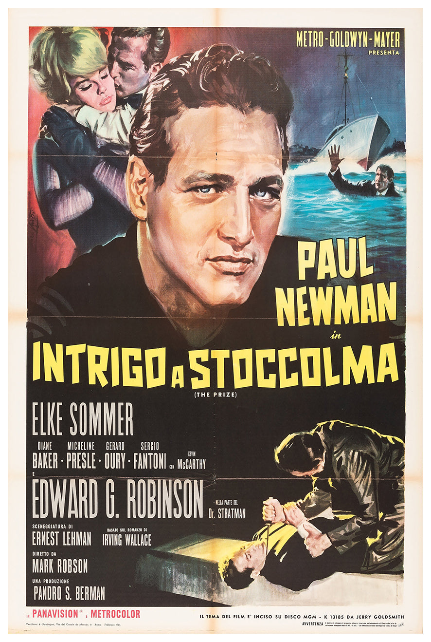 The Prize 1963 - Paul Newman - Italy - Classic Movie Poster