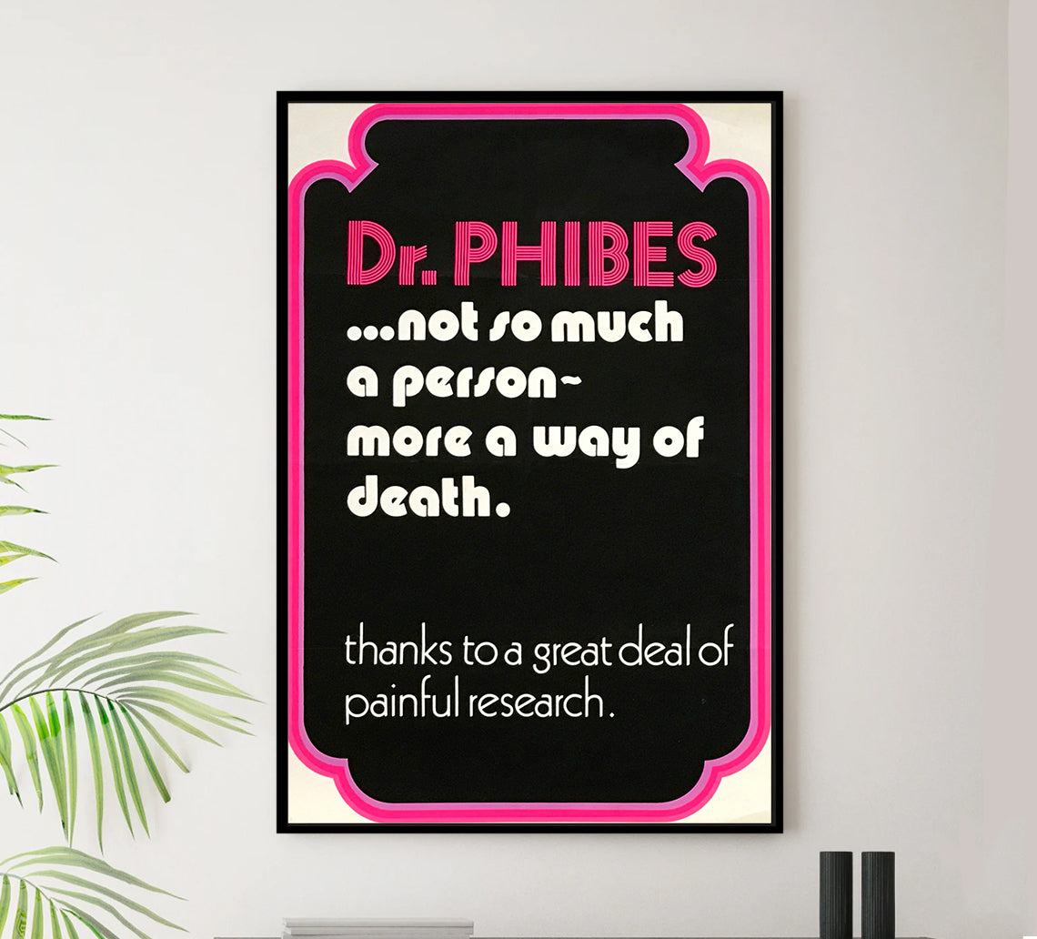 The Abominable Dr. Phibes 1971 - United Kingdom - v4 - Classic Movie Poster