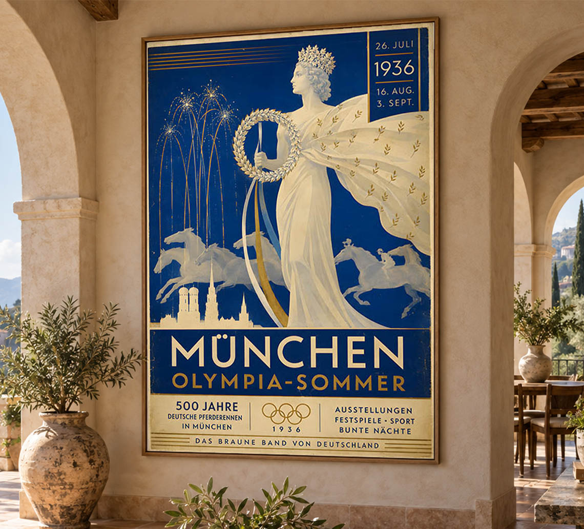 Germany - Munchen 1936 - Vintage Tourism Travel Poster