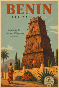 Africa - Benin - Vintage Tourism Travel Poster