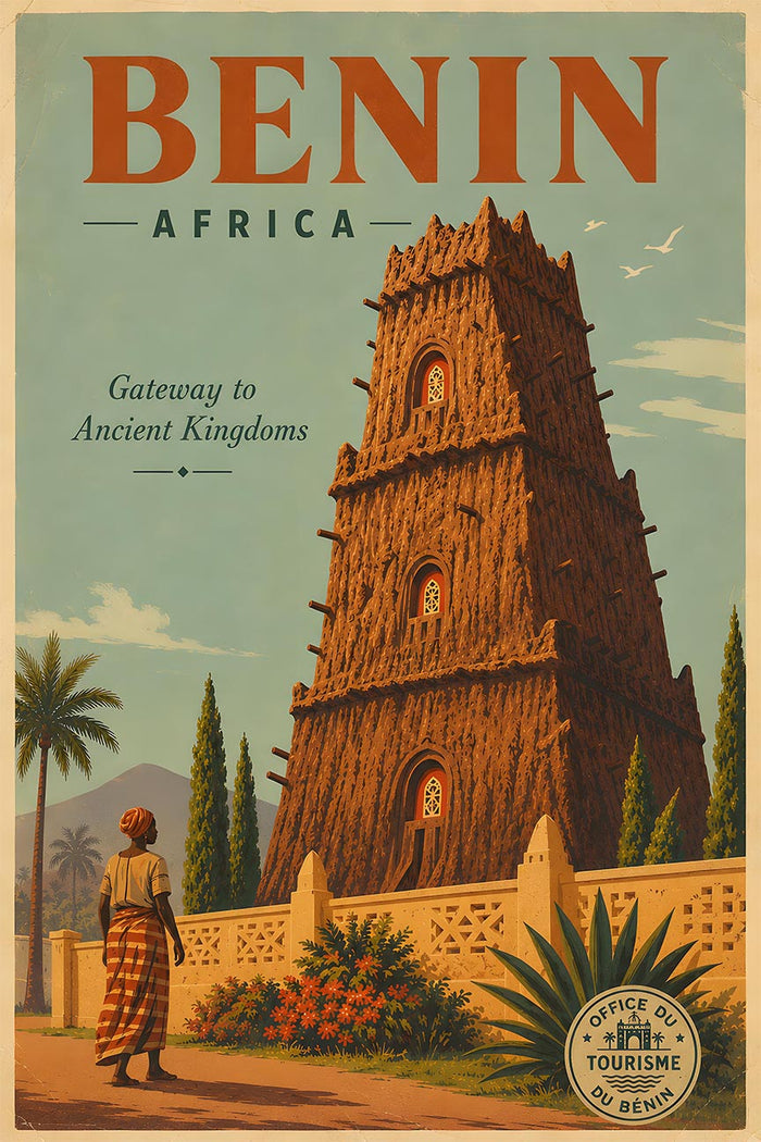 Africa - Benin - Vintage Tourism Travel Poster