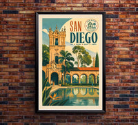 United States - San Diego - Vintage Tourism Travel Poster
