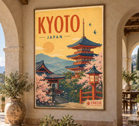 Japan - Kyoto - Vintage Tourism Travel Poster