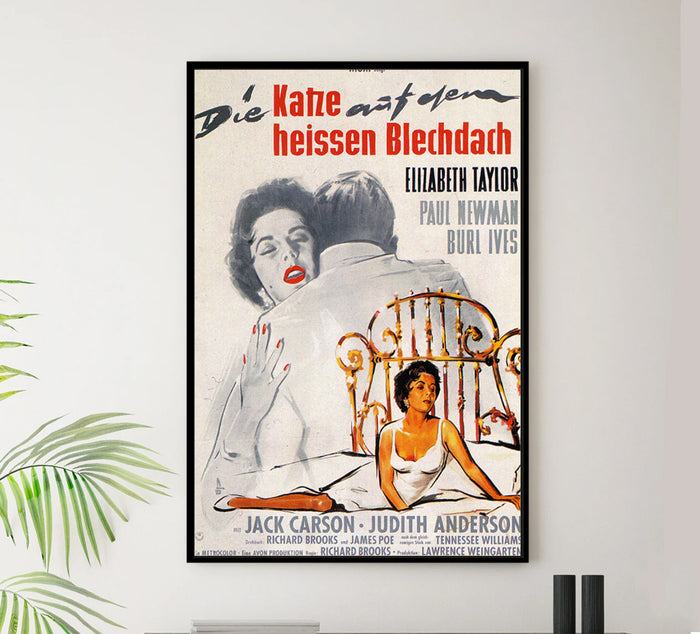 Cat on a Hot Tin Roof 1958 - Paul Newman - Germany (2) - Classic Movie Poster
