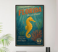 Florida - Horsina Round - Vintage Tourism Travel Poster