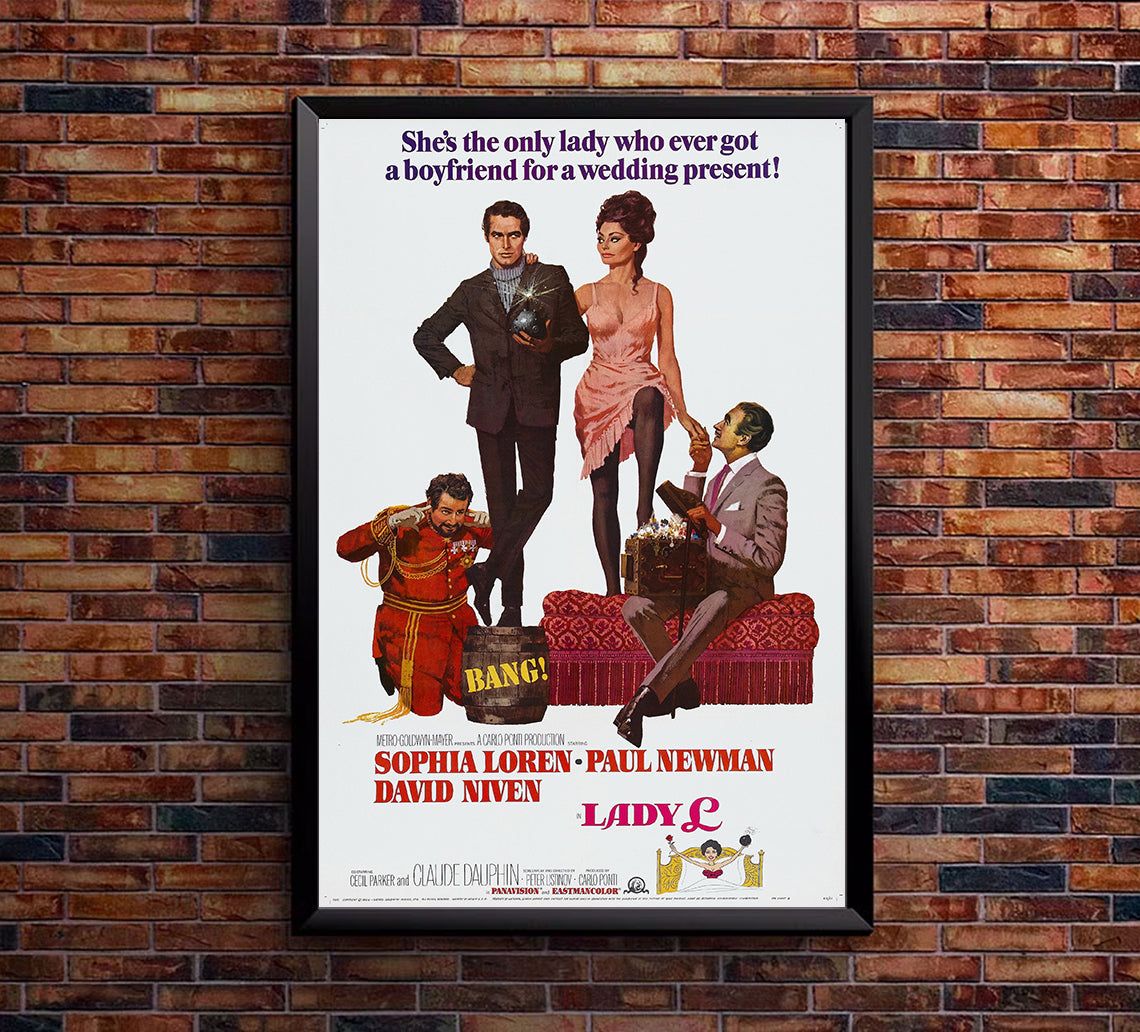 Lady L 1965 - Paul Newman - US (2) - Classic Movie Poster