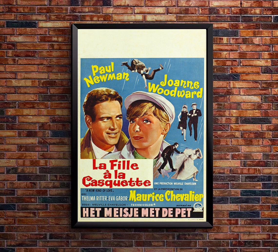 A New Kind of Love 1963 - Paul Newman - Belgium - Classic Movie Poster