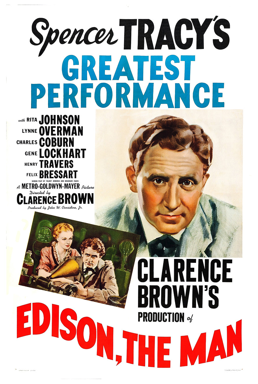 Edison, the Man 1940 - US - v2 - Classic Movie Poster