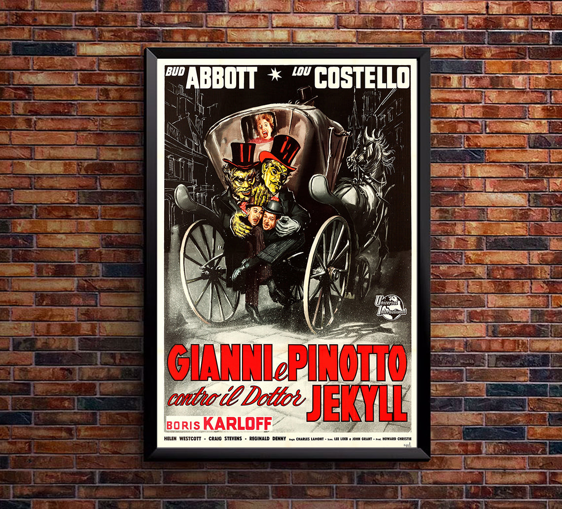 Abbott and Costello Meet Dr. Jekyll and Mr. Hyde 1953 - Italy - v1 - Classic Movie Poster