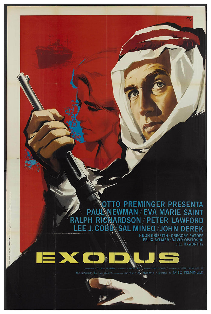 Exodus 1960 - Paul Newman - Italy - Classic Movie Poster