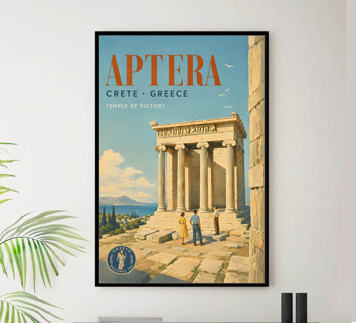 Greece -Aptera - Tourism - v1 - Vintage Travel Poster