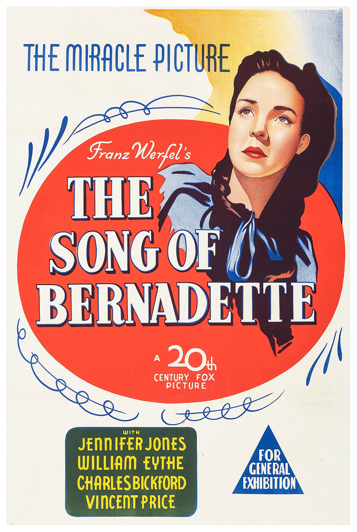 The Song of Bernadette 1943 - Australia - v1 - Classic Movie Poster