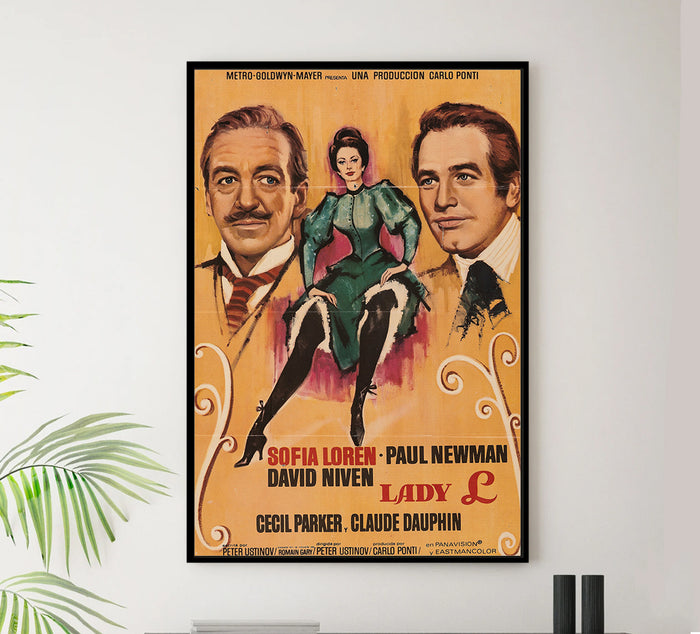 Lady L 1965 - Paul Newman - Spain - Classic Movie Poster