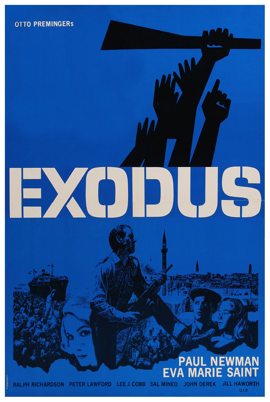 Exodus 1960 - Paul Newman - Denmark - Classic Movie Poster