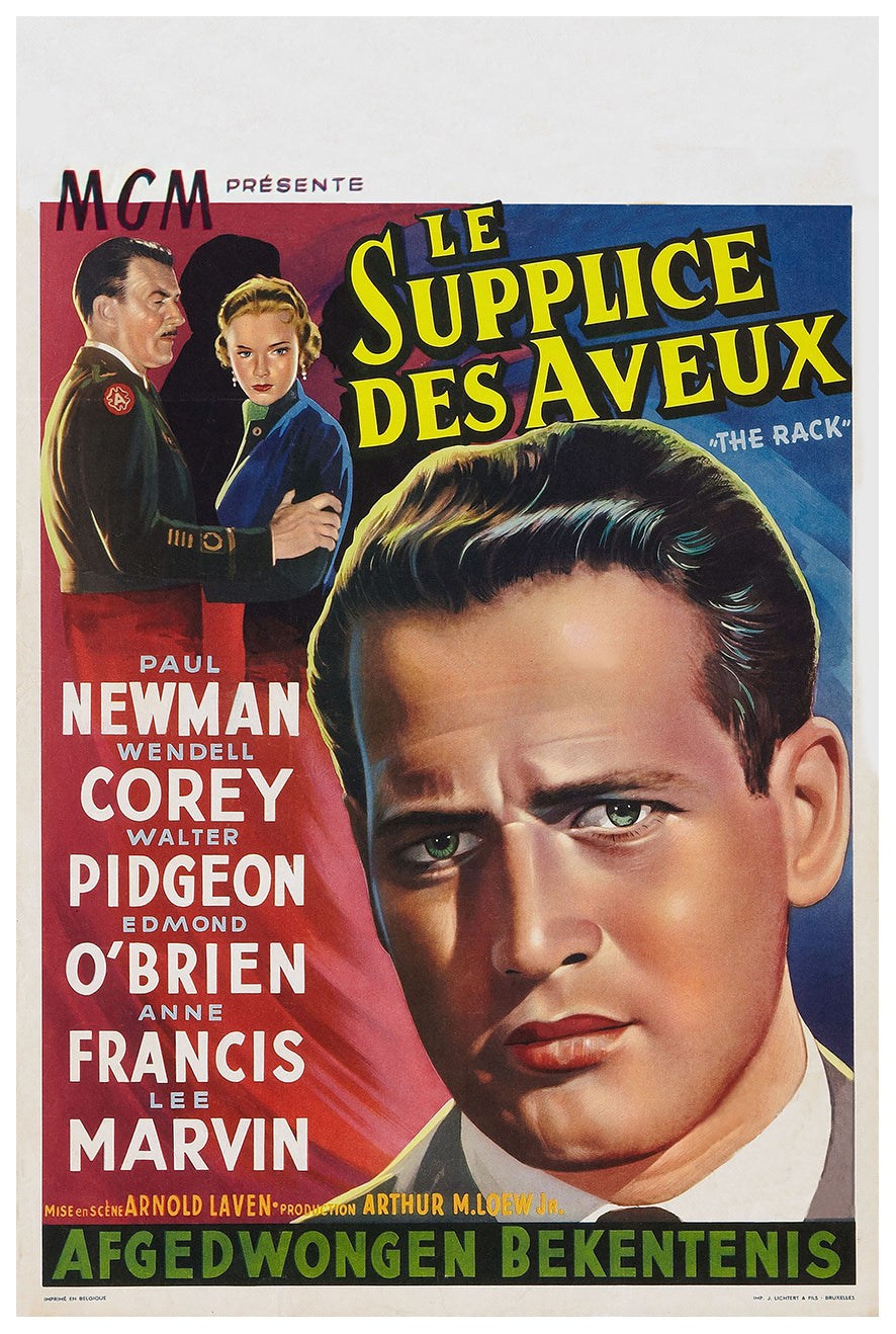 The Rack 1956 - Paul Newman - Belgium - Classic Movie Poster