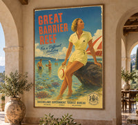 Australia - Great Barrier Reef - Vintage Tourism Travel Poster