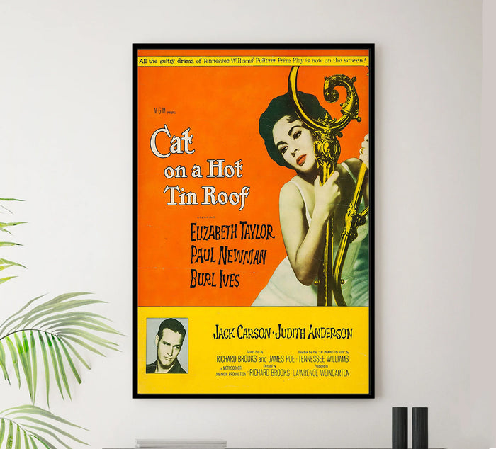 Cat on a Hot Tin Roof 1958 - Paul Newman - US (2) - Classic Movie Poster