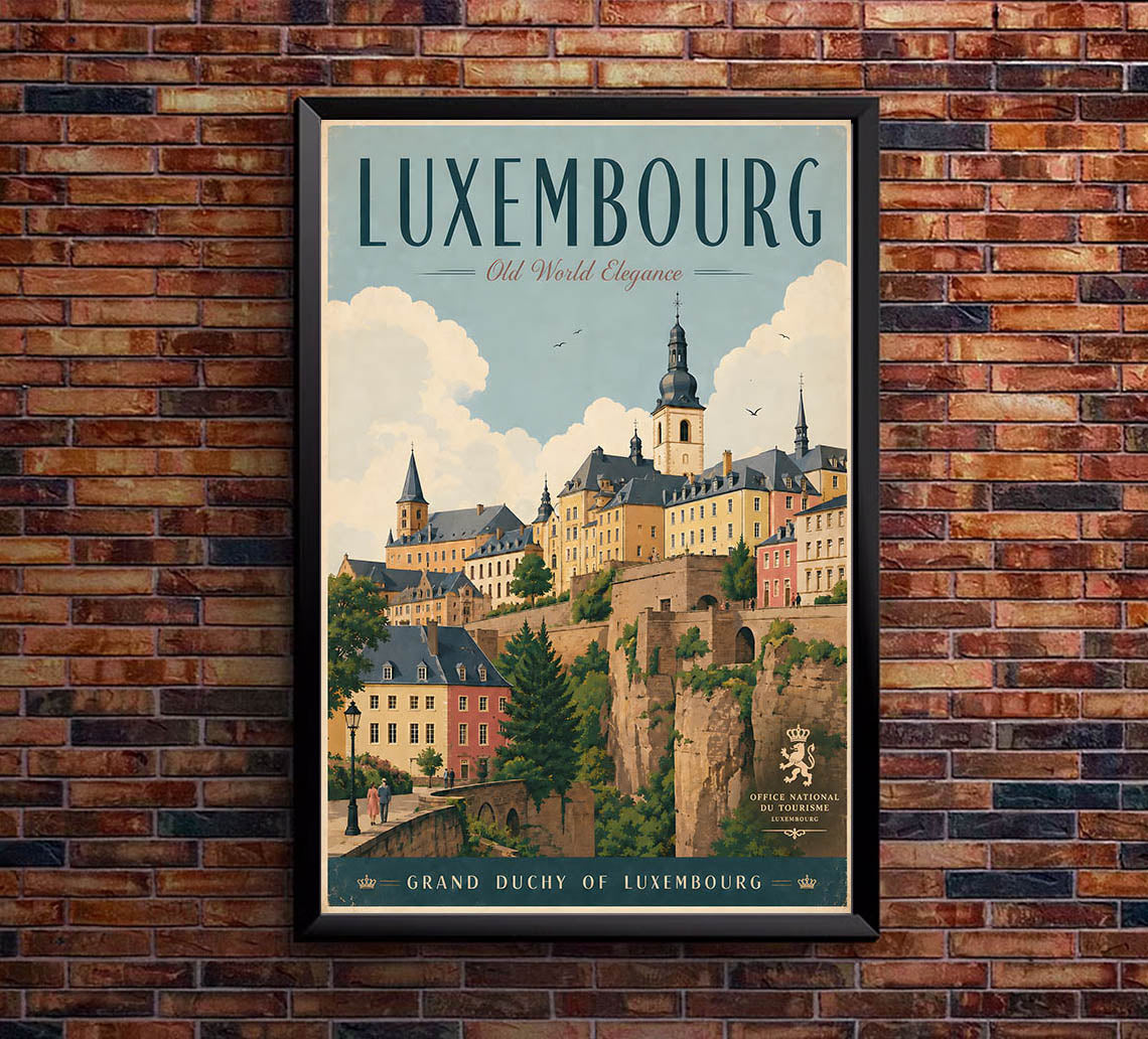Luxembourg - Tourism - v1 - Vintage Travel Poster