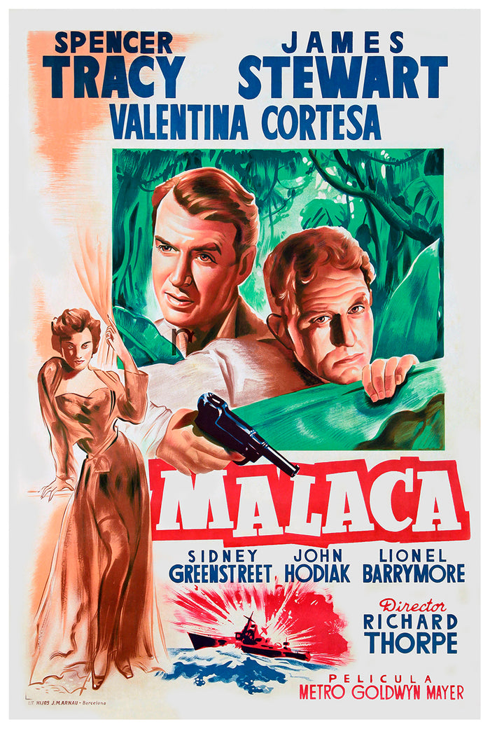 Malaya 1949 - Spain - v1 - Classic Movie Poster