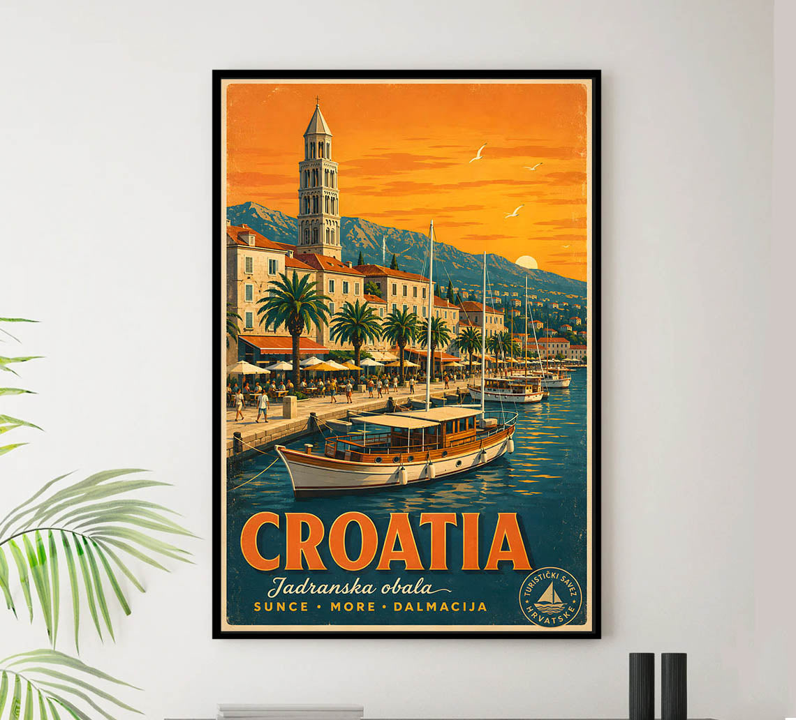 Croatia - Tourism - v1 - Vintage Travel Poster