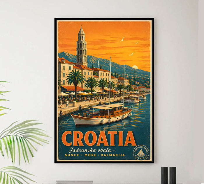 Croatia - Tourism - v1 - Vintage Travel Poster