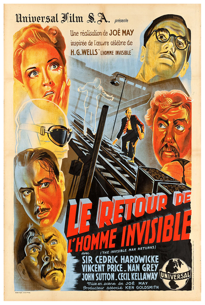 The Invisible Man Returns 1940 - France - v2 - Classic Movie Poster