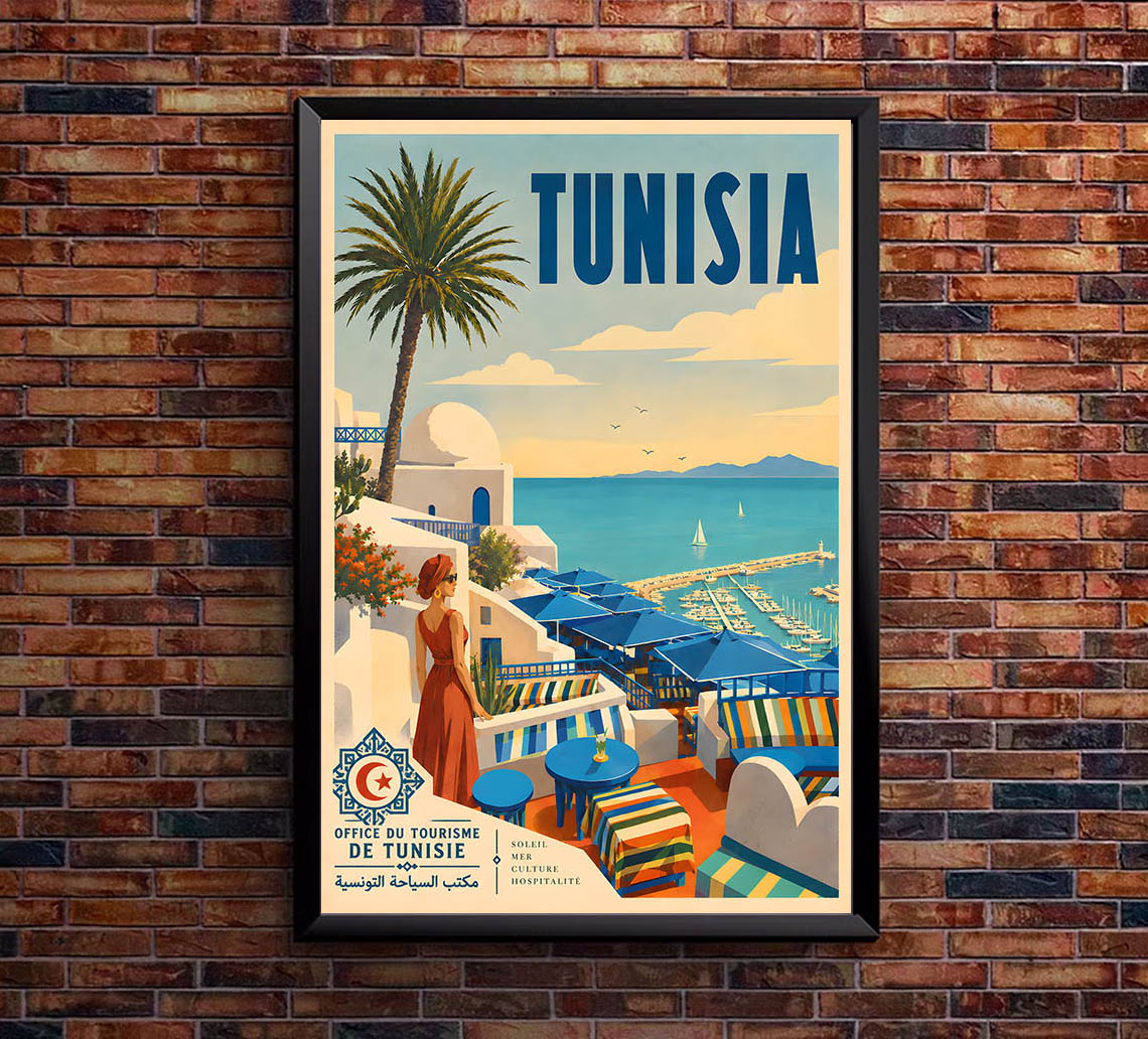 Tunisia - Tourism - v1 - Vintage Travel Poster