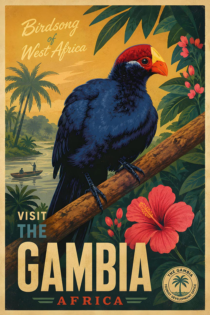Africa - The Gambia - Vintage Tourism Travel Poster