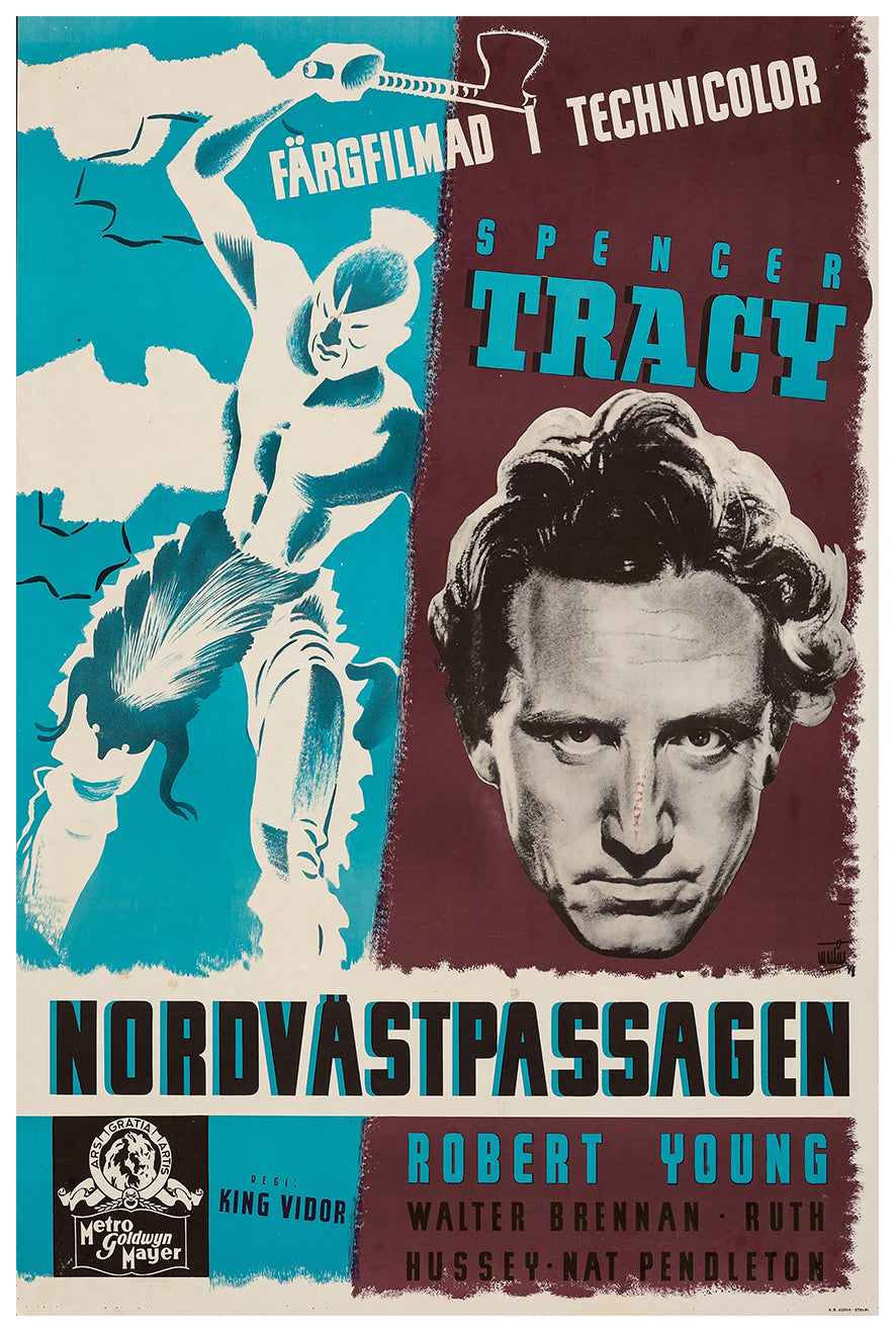 Northwest Passage 1940 - Sweden - v1 - Classic Movie Poster