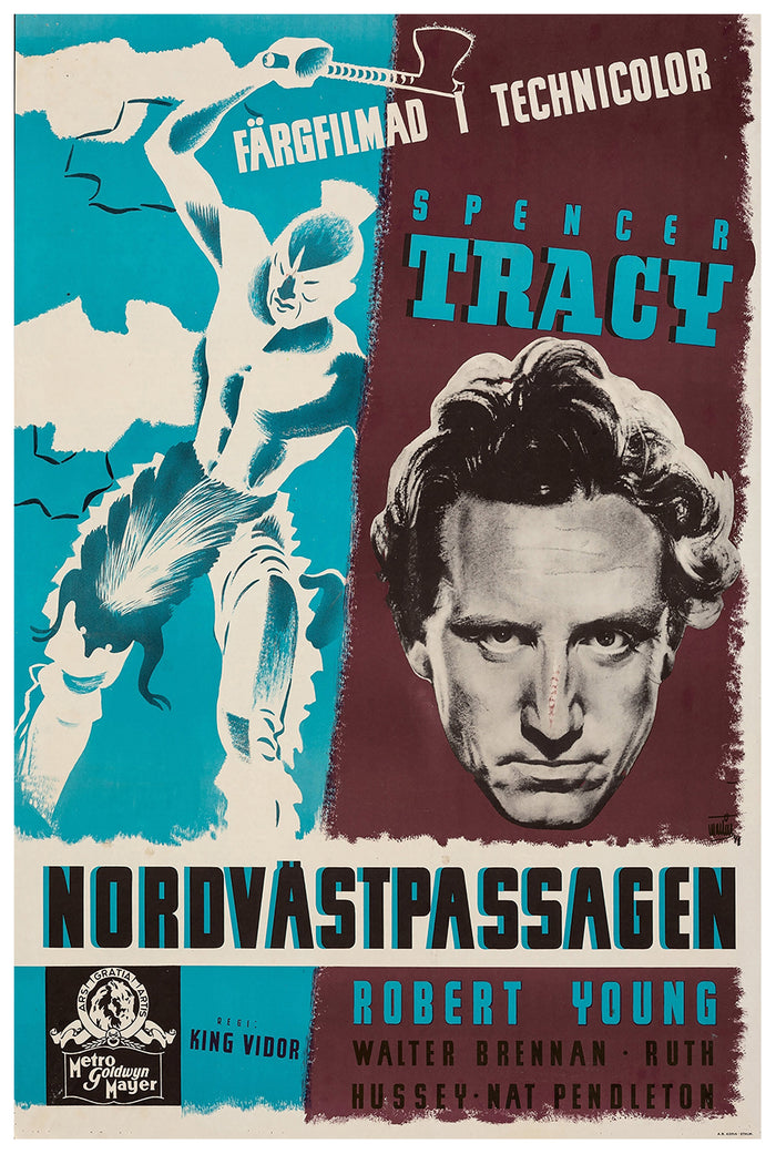 Northwest Passage 1940 - Sweden - v1 - Classic Movie Poster