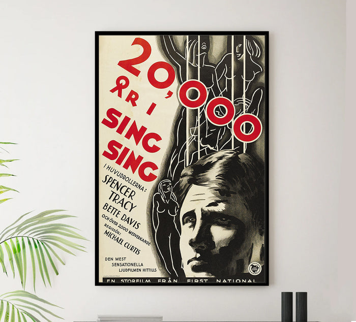 20,000 Years in Sing Sing 1932 - Sweden - v1 - Classic Movie Poster