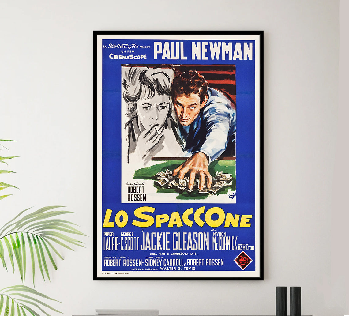 The Hustler 1961 - Paul Newman - Italy - Classic Movie Poster