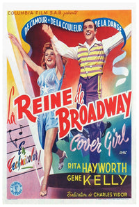 Cover Girl 1944 - Rita Hayworth - Belgium - Classic Movie Poster