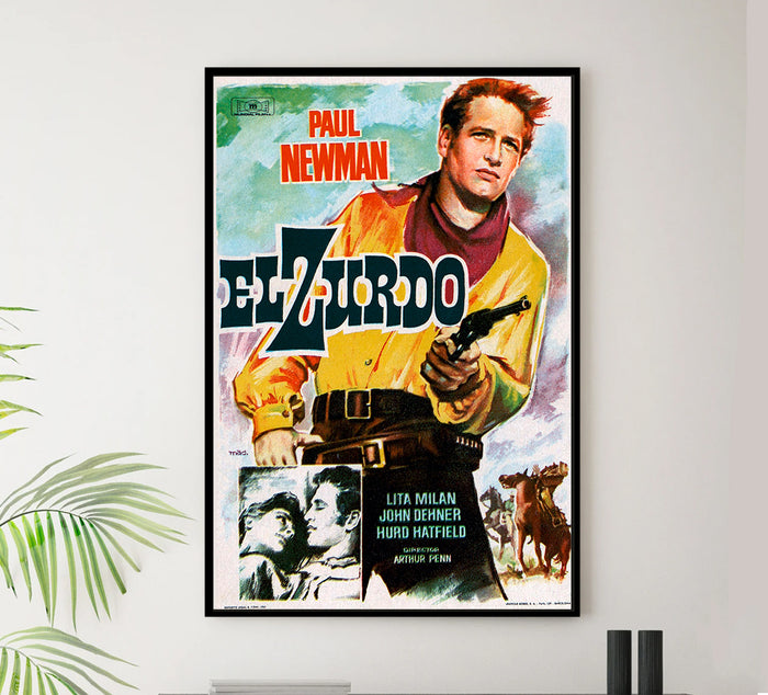 The Left Handed Gun 1958 - Paul Newman - Spain - Classic Movie Poster