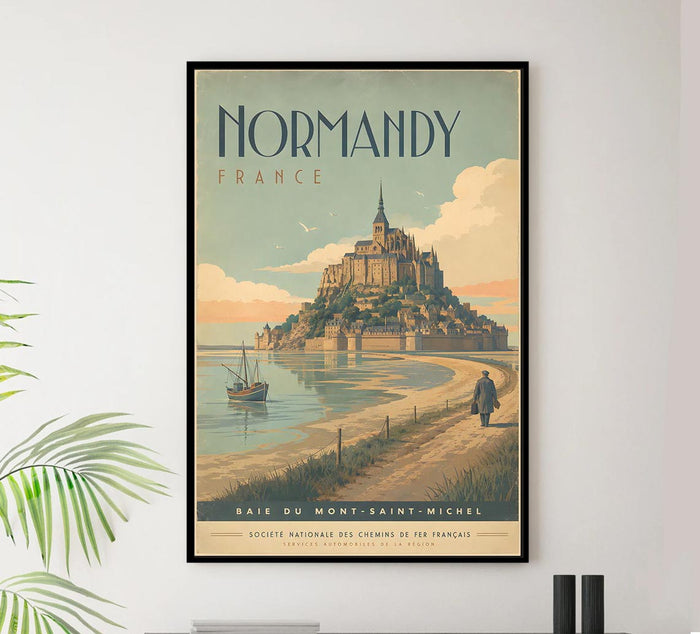 France - Normandy - Vintage Tourism Travel Poster