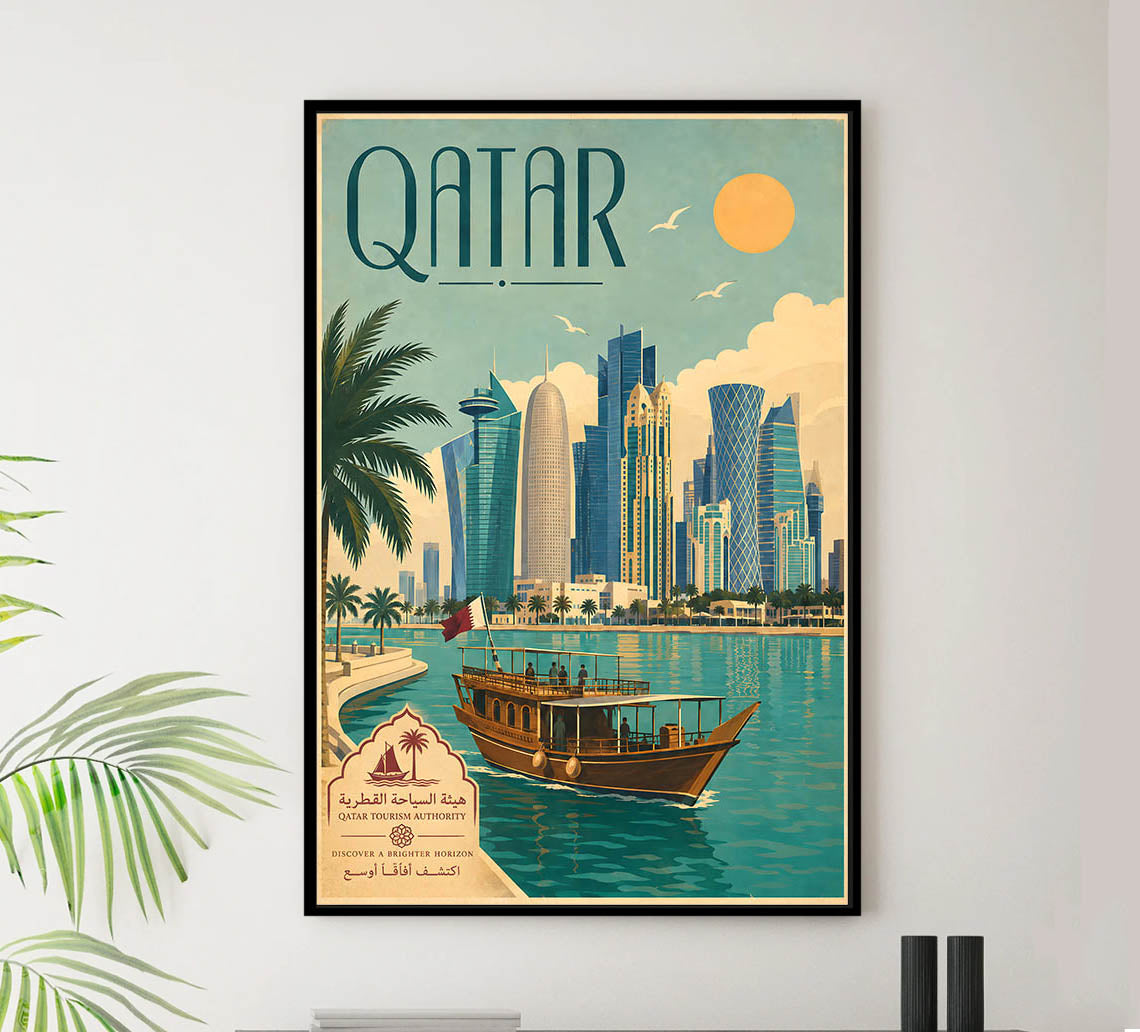 Qatar - Tourism - v1 - Vintage Travel Poster