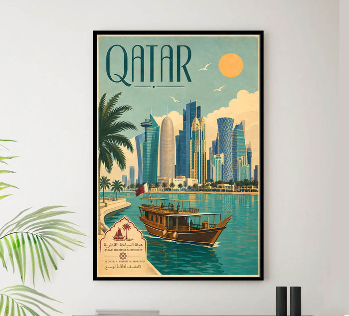 Qatar - Tourism - v1 - Vintage Travel Poster