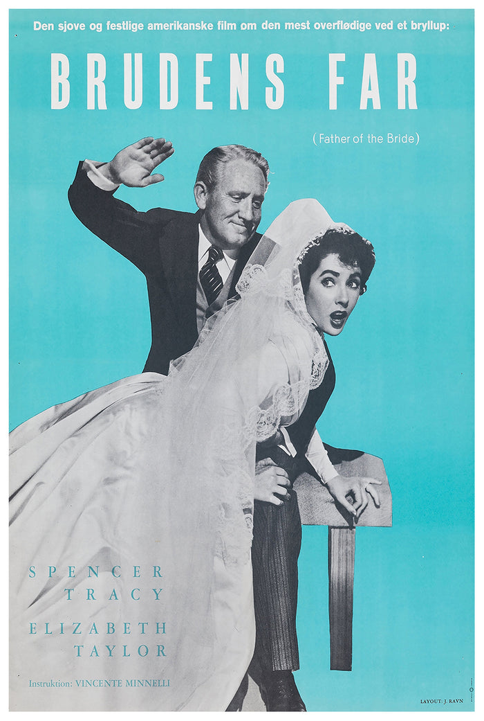 Father of the Bride 1950 - Denmark - v1 - Classic Movie Poster