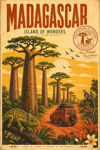 Madagascar - Tourism - v1 - Vintage Travel Poster